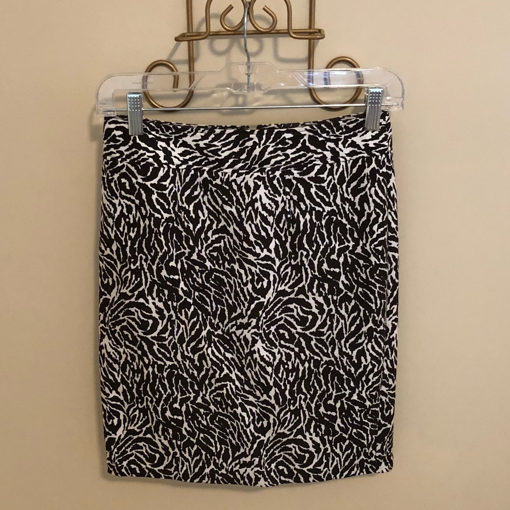 Loft animal print pencil skirt